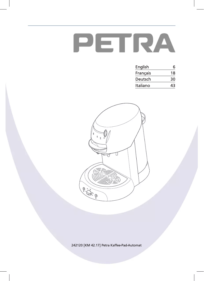 Page 1 of the manual User Manual Petra Electric KM 42.00
