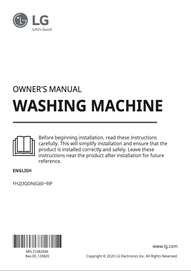 Página 1 del manual Manual de usuario LG FH2J3TDNG0P