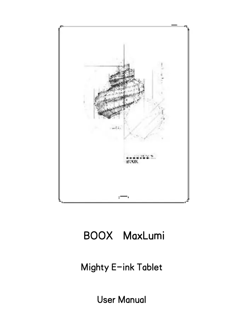 Page 1 de la notice Manuel utilisateur BOOX Max Lumi