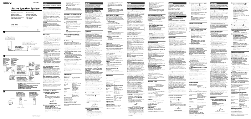 Page n°1 - Manuel utilisateur Sony SRS-Z30