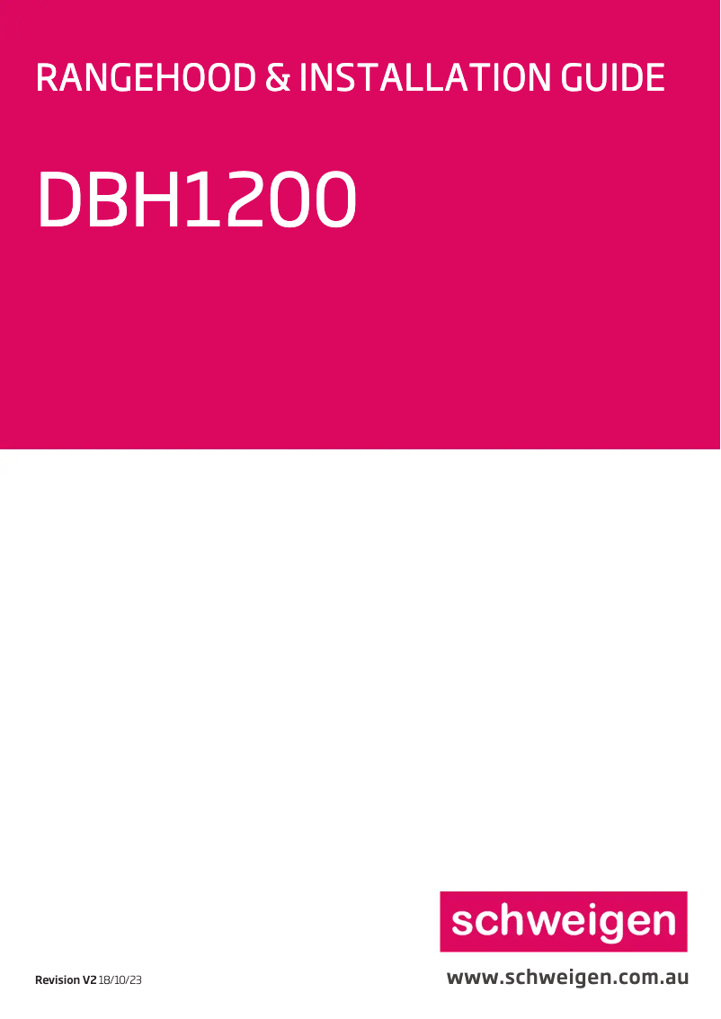 Page 1 de la notice Manuel utilisateur Schweigen DBH1200