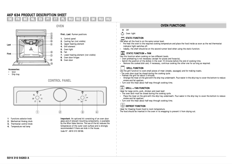Image de la première page du manuel de l'appareil AKP 634