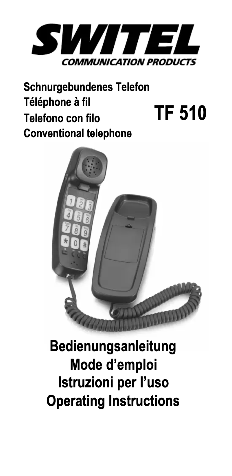 Page 1 of the manual User Manual Switel TF 510