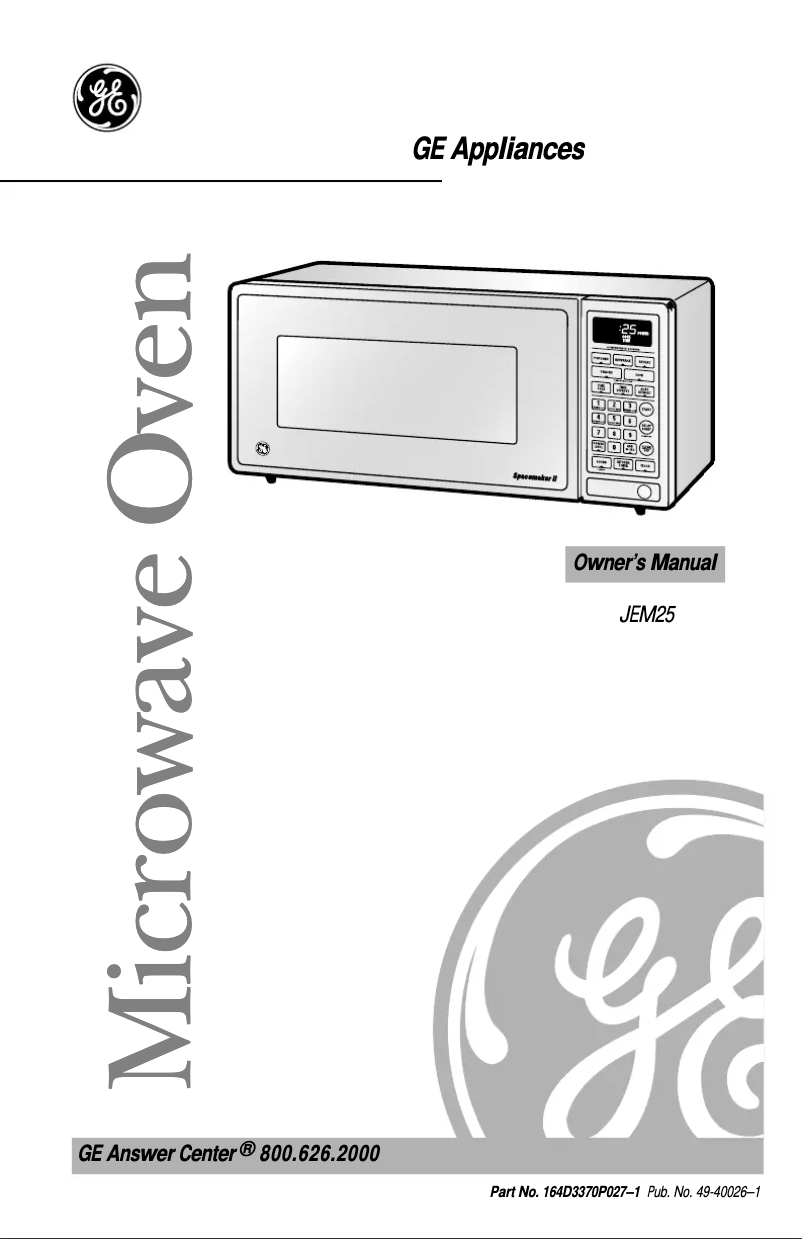 Image de la première page du manuel de l'appareil Spacemaker JEM25DMWW