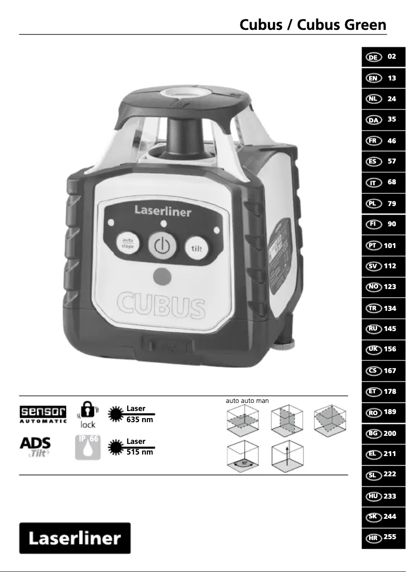 Page 1 de la notice Manuel utilisateur Laserliner Cubus 110 S