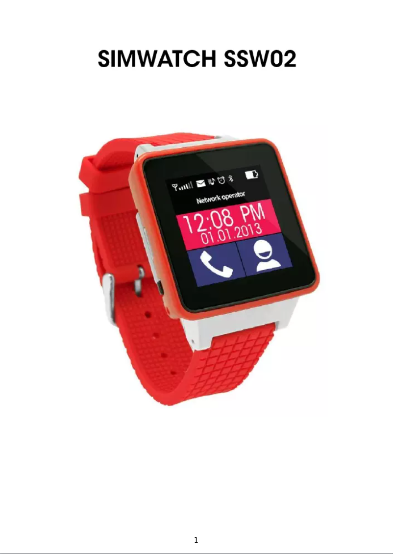 Image de la première page du manuel de l'appareil SSW-02