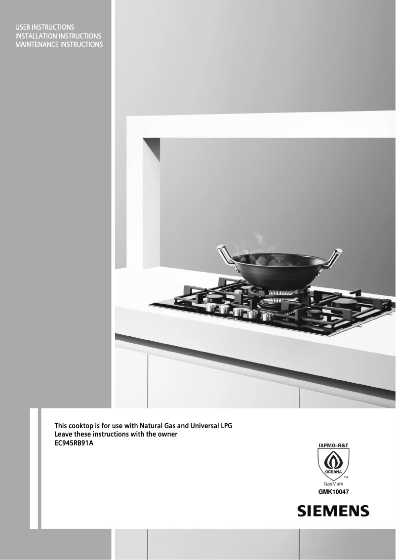Image de la première page du manuel de l'appareil EC945RB91A