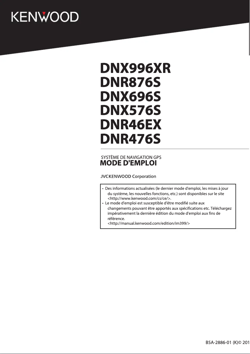 Image de la première page du manuel de l'appareil DNR876S
