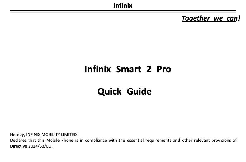 Page n°1 - Manuel utilisateur Infinix Smart 2 Pro