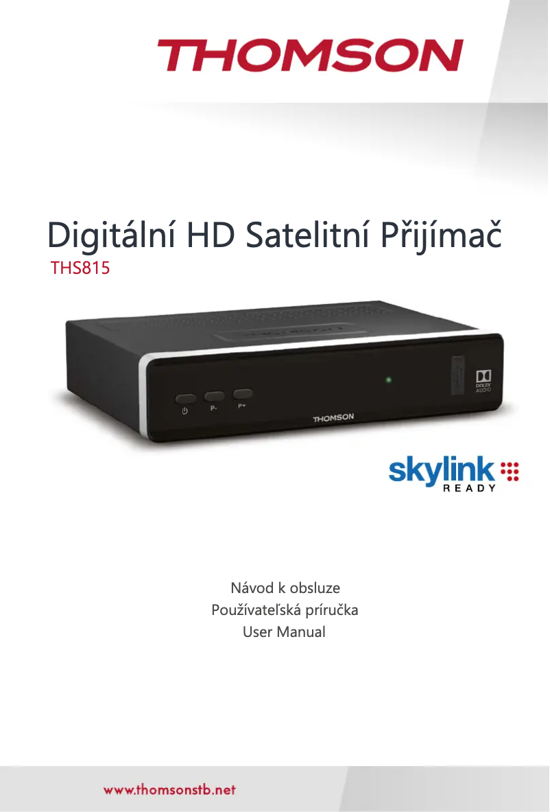 Image de la première page du manuel de l'appareil THS815