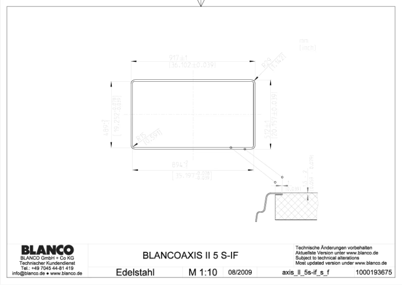 Page 1 de la notice Manuel utilisateur BLANCO AXIS II 5 S-IF