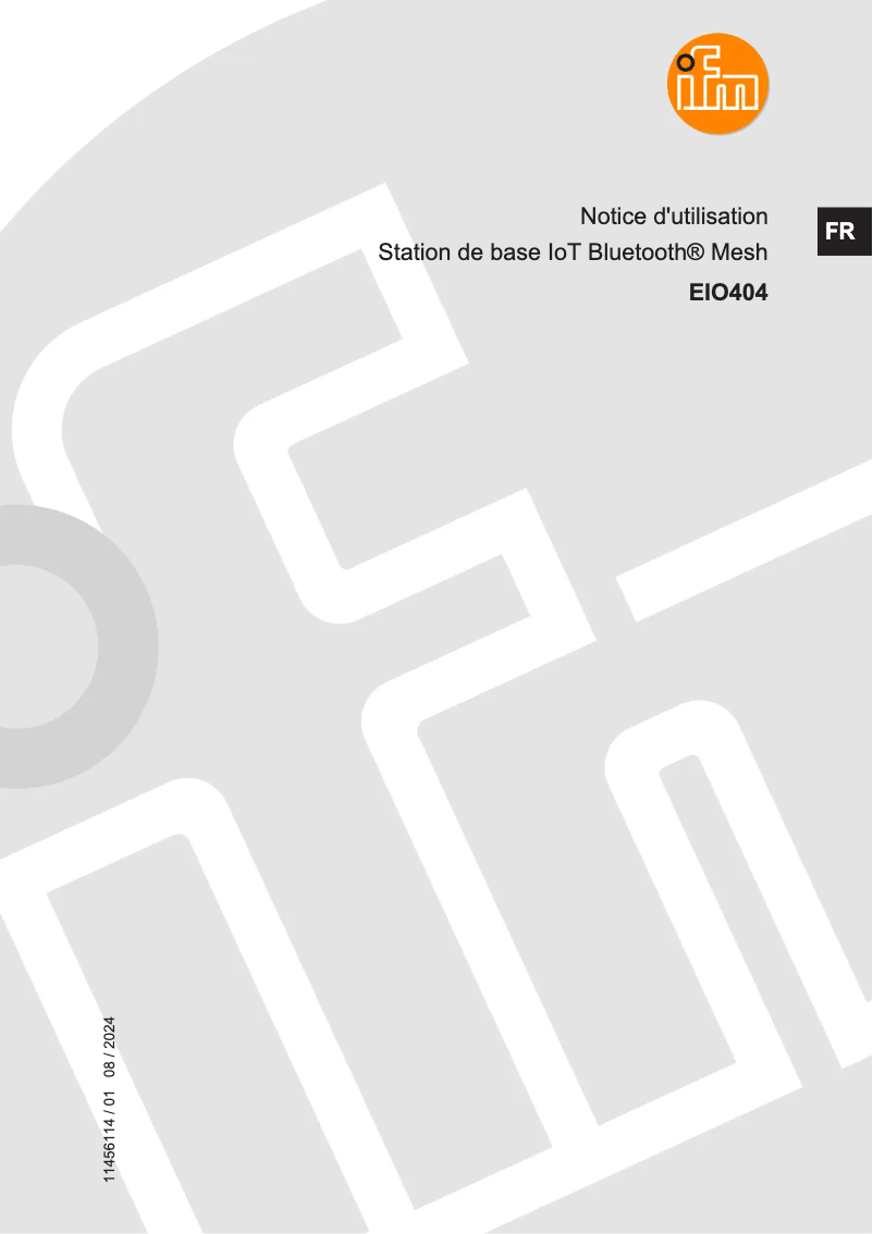 Image de la première page du manuel de l'appareil EIO404
