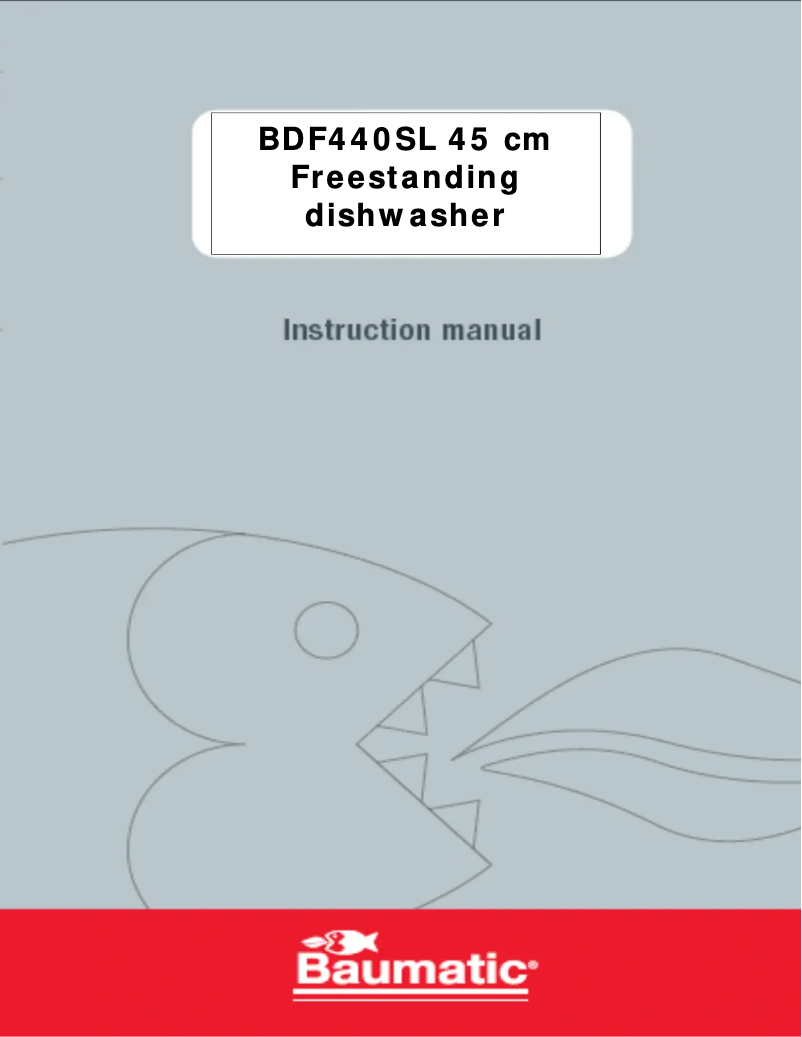 Image de la première page du manuel de l'appareil BDF440SL