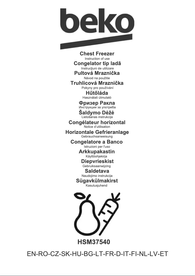 Page n°1 - Manuel utilisateur Beko HSM37540