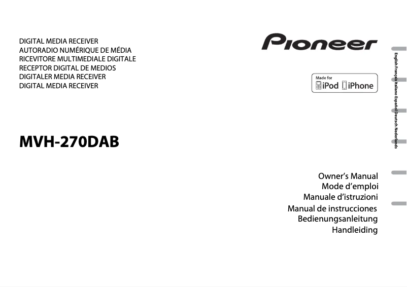 Page n°1 - Manuel utilisateur Pioneer MVH-270DAB