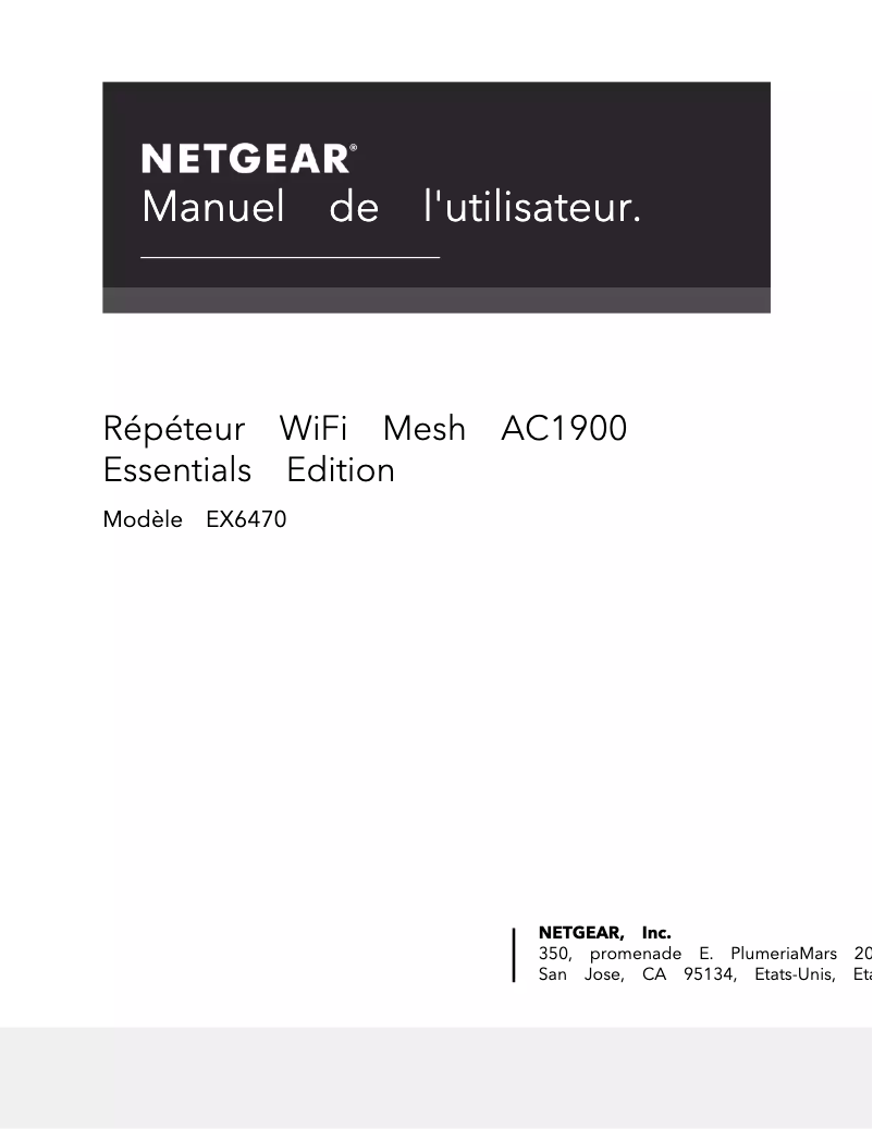 Page 1 de la notice Manuel utilisateur Netgear EX6470