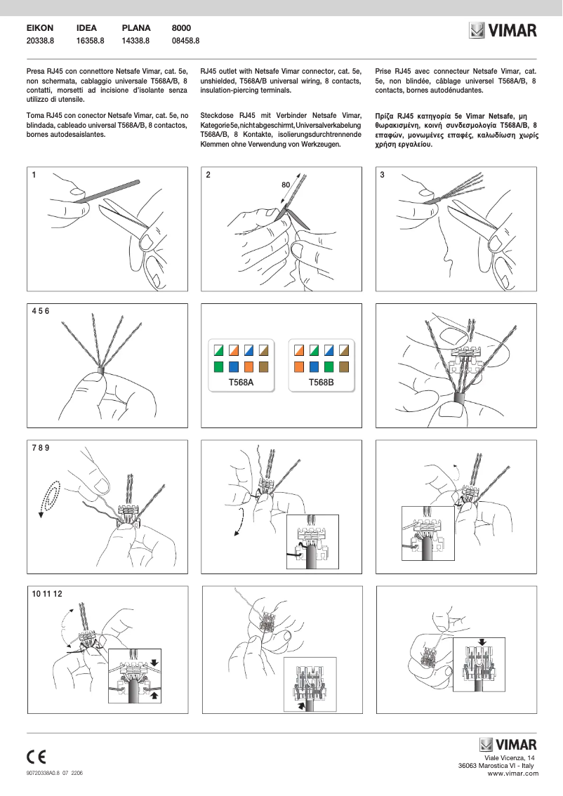Page n°1 - Manuel utilisateur Vimar 20338.8