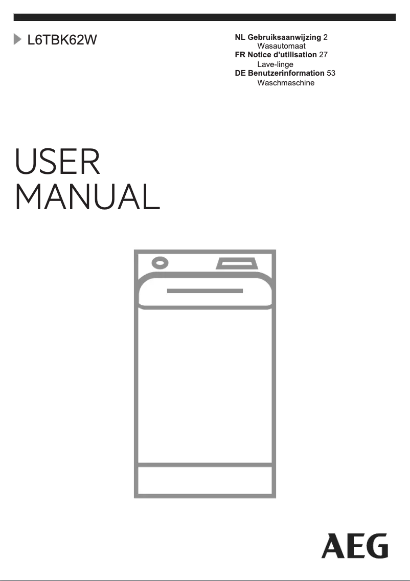 Image de la première page du manuel de l'appareil L6TBK62W