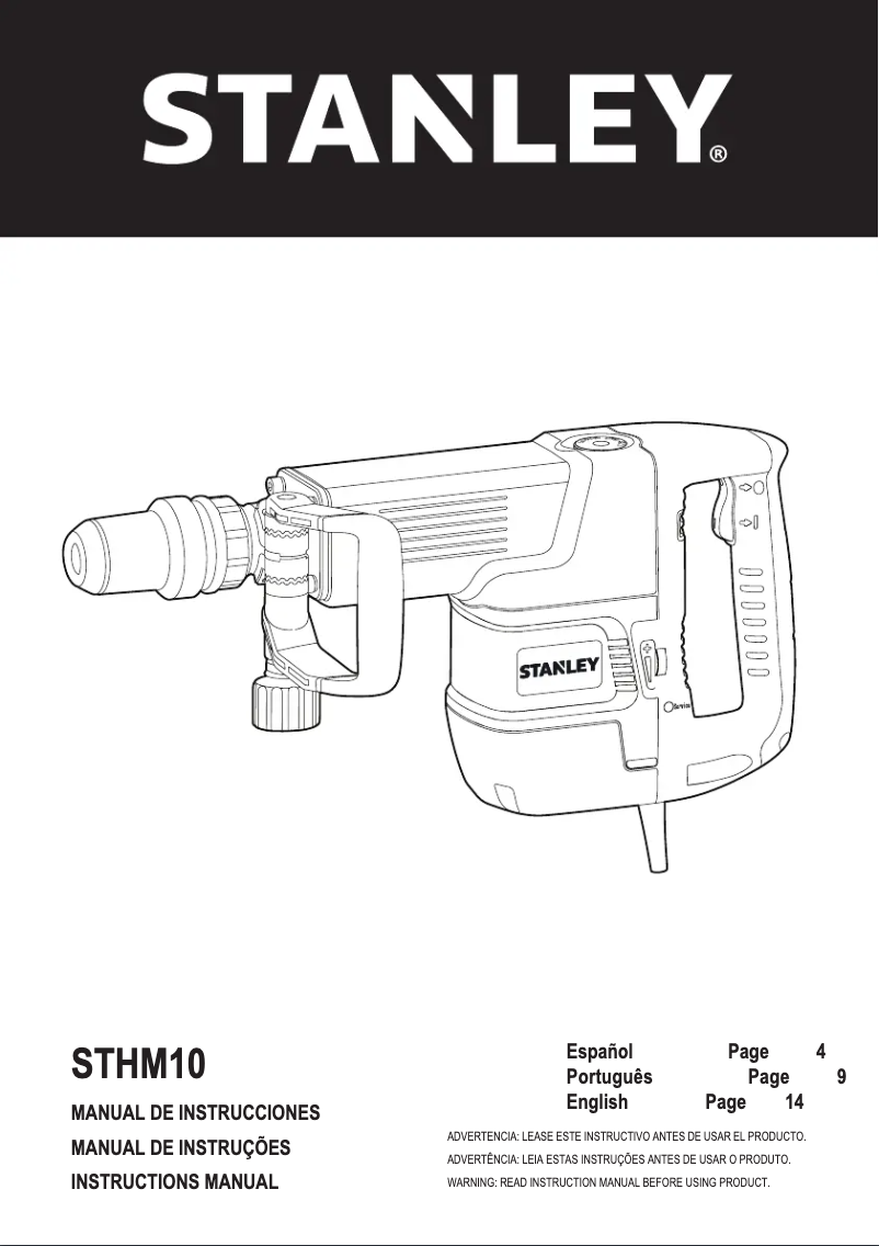 Image de la première page du manuel de l'appareil STHM10