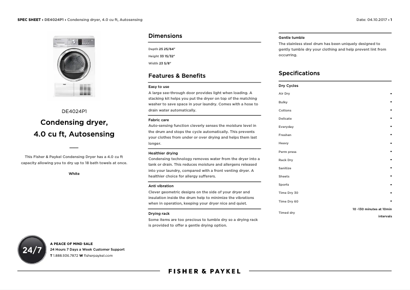 Image de la première page du manuel de l'appareil DE4024P1