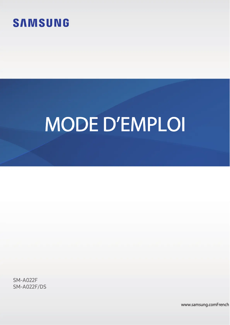 Imagen de la primera página del manual del dispositivo Galaxy A02