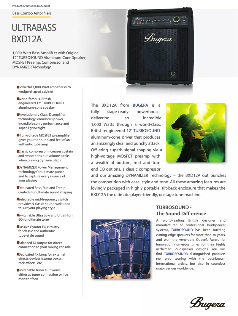 Image de la première page du manuel de l'appareil Ultrabass BXD12A