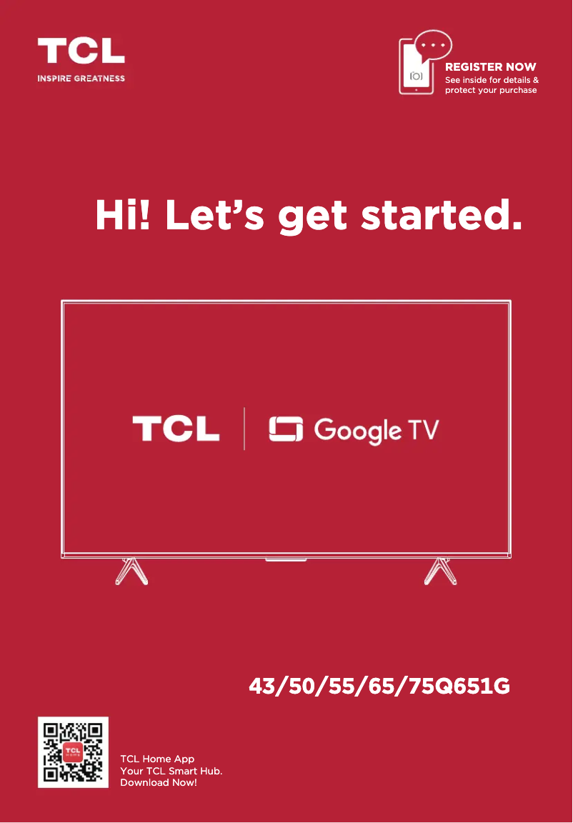 Image de la première page du manuel de l'appareil 55Q651G