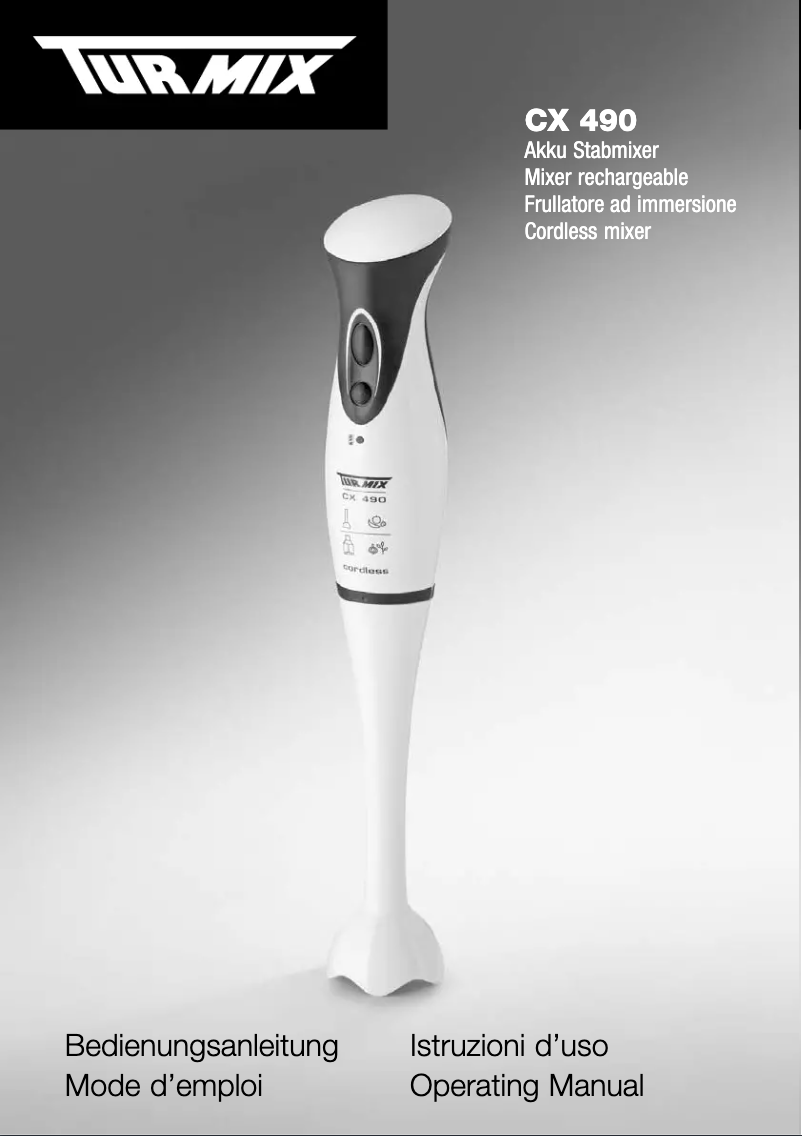 Image de la première page du manuel de l'appareil CX 490