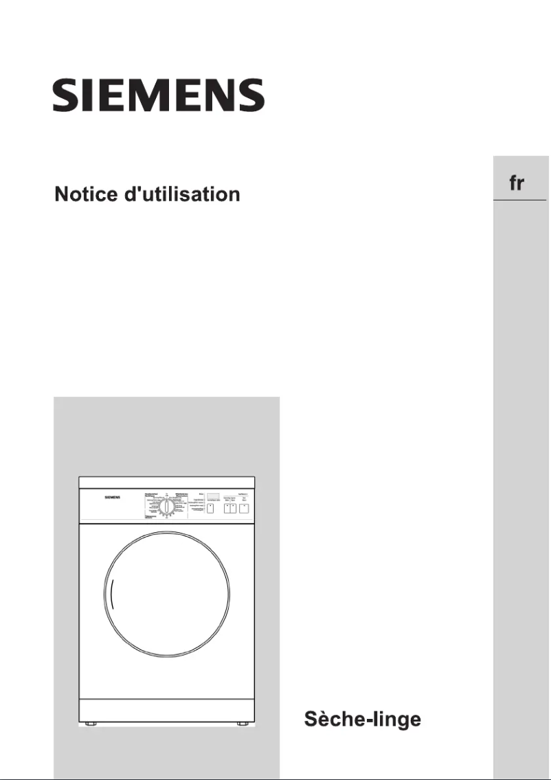 Page 1 de la notice Manuel utilisateur Siemens WTXL1400FG