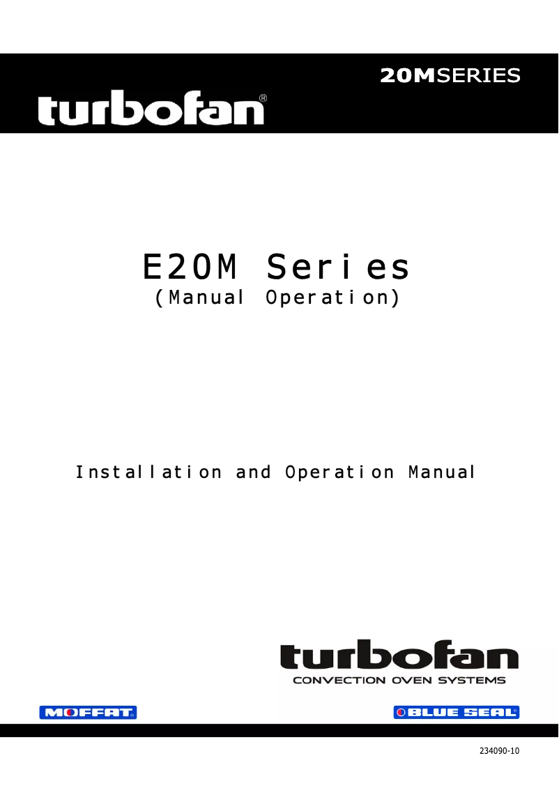 Page n°1 - Manuel d'utilisation et d'entretien Moffat Turbofan E22M3
