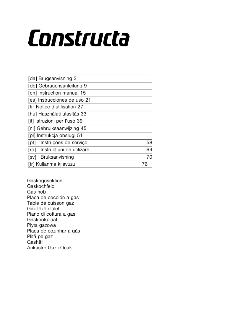 Page n°1 - Mode d'emploi Constructa CA114251