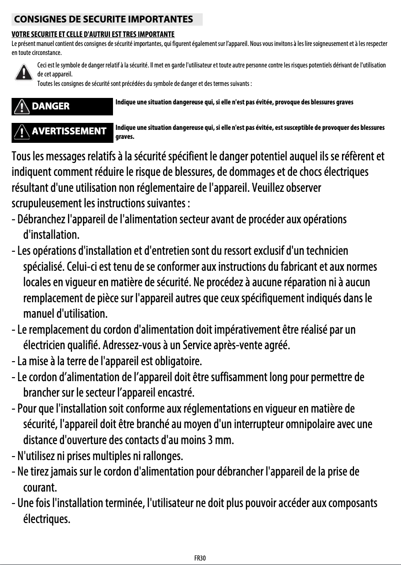 Page 1 de la notice Manuel utilisateur Whirlpool AKP 732