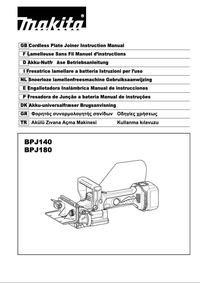 Page n°1 - Manuel utilisateur Makita BPJ140RFJ