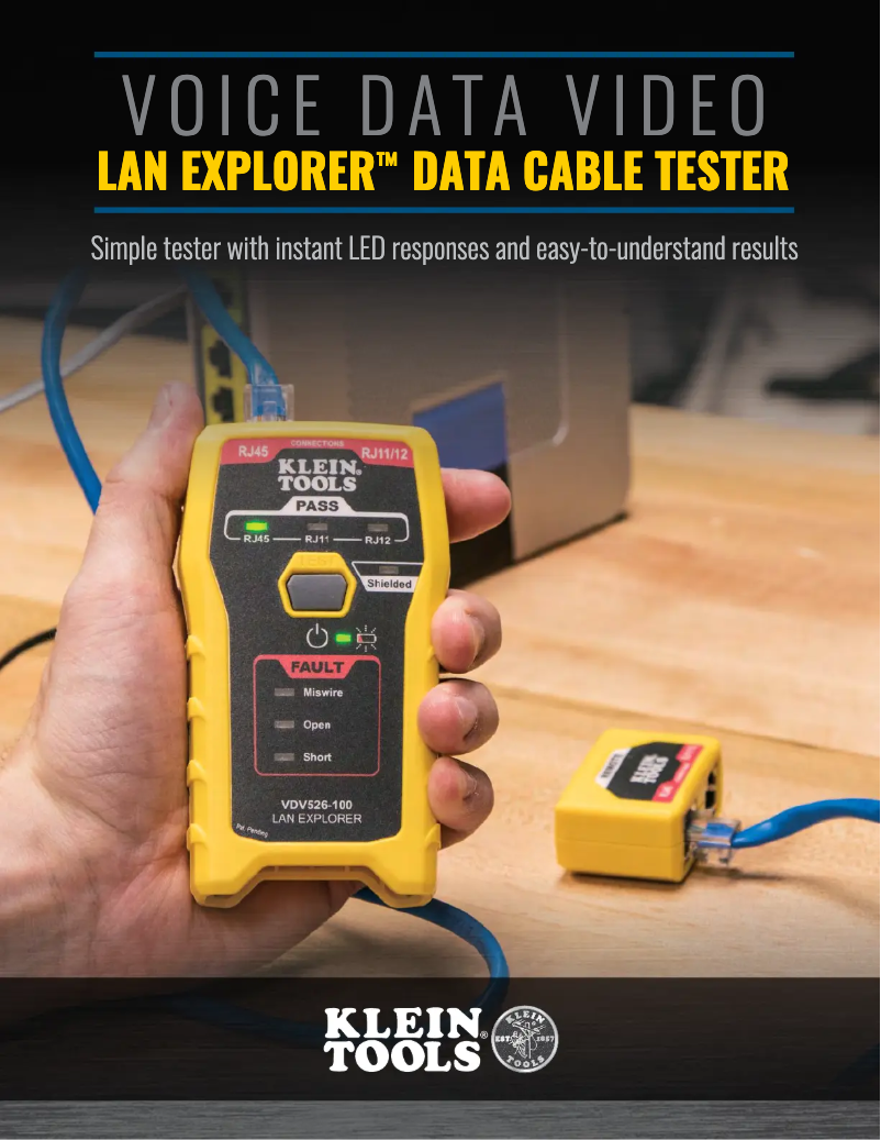 Page 1 de la notice Brochure Klein Tools VDV526-100