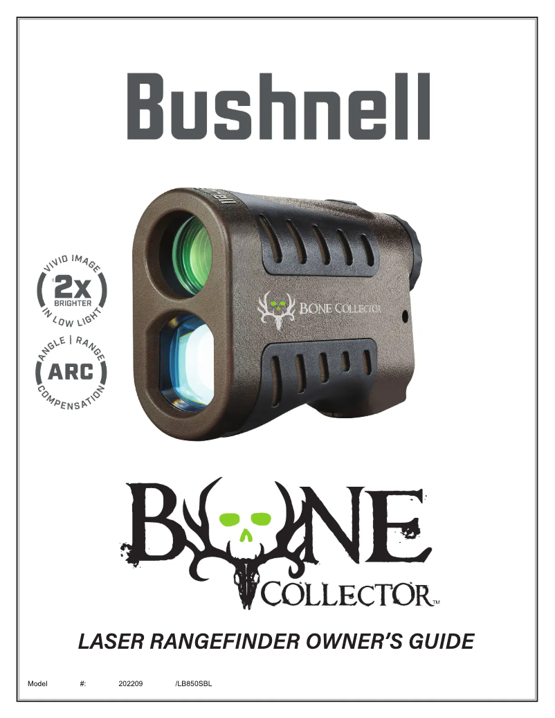 Page 1 de la notice Manuel utilisateur Bushnell Bone Collector 850