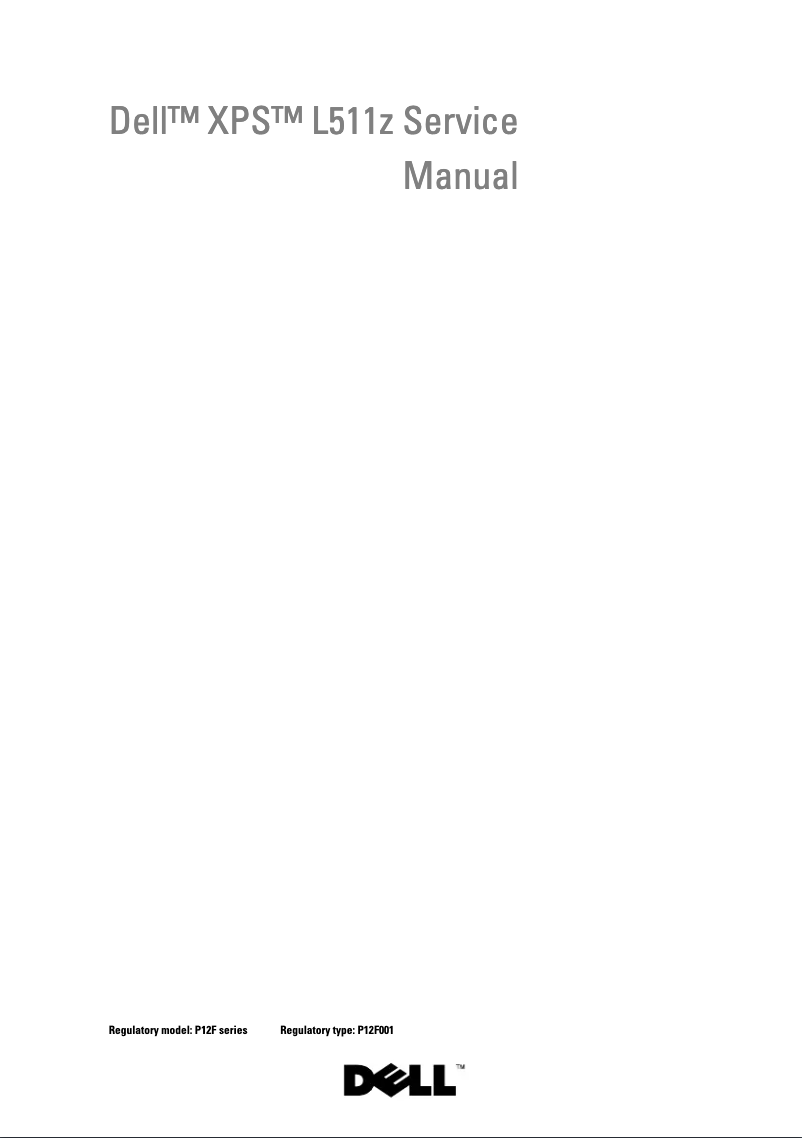 Page 1 de la notice Manuel utilisateur Dell XPS 15Z L511Z