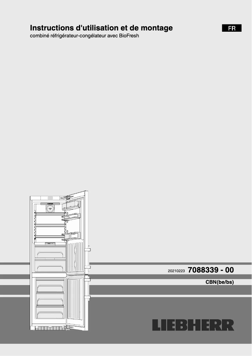 Page n°1 - Manuel utilisateur Liebherr CBNes 4875 Premium BioFresh NoFrost