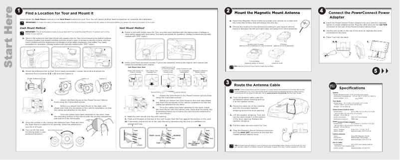 Page n°1 - Guide de démarrage rapide SiriusXM SXWB1V1