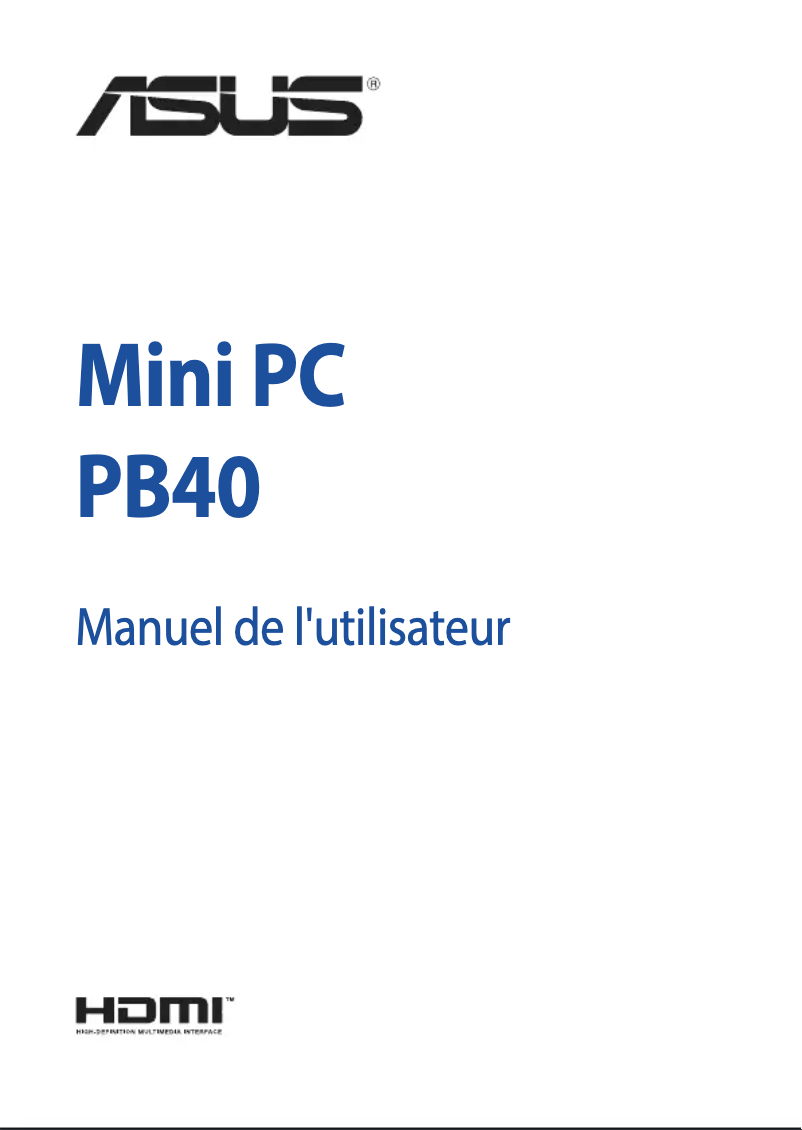 Image de la première page du manuel de l'appareil Mini PC PB40