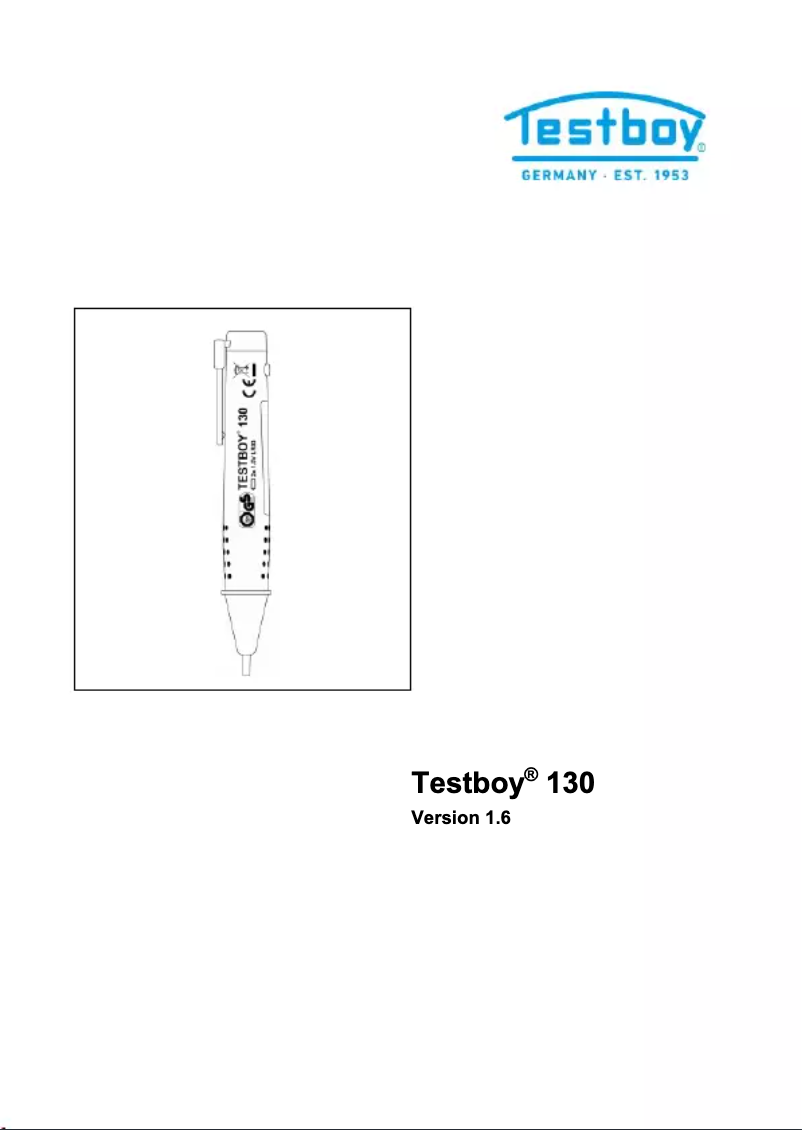 Page 1 de la notice Manuel utilisateur Testboy 130