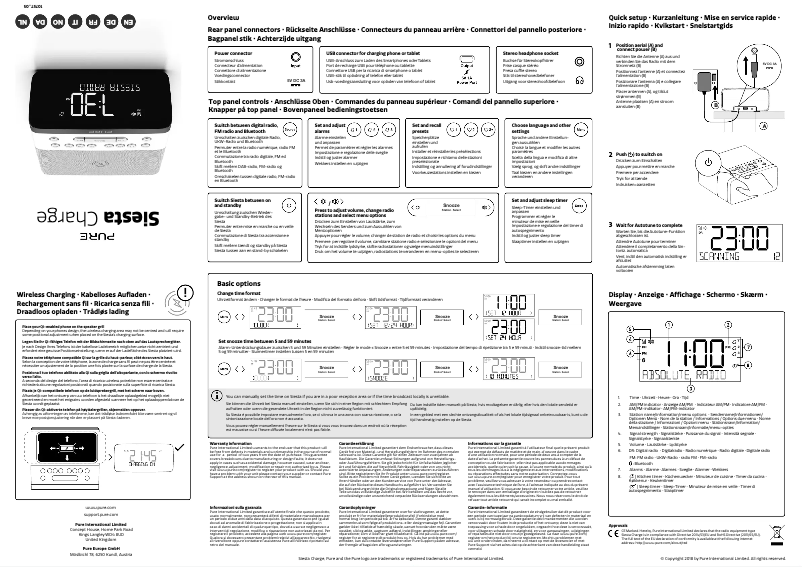 Page 1 de la notice Manuel utilisateur Pure Siesta Charge