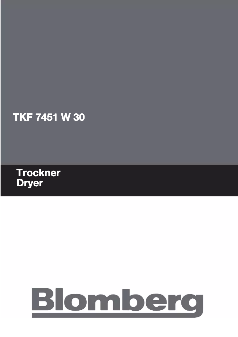 Image de la première page du manuel de l'appareil TKF 7451 W30