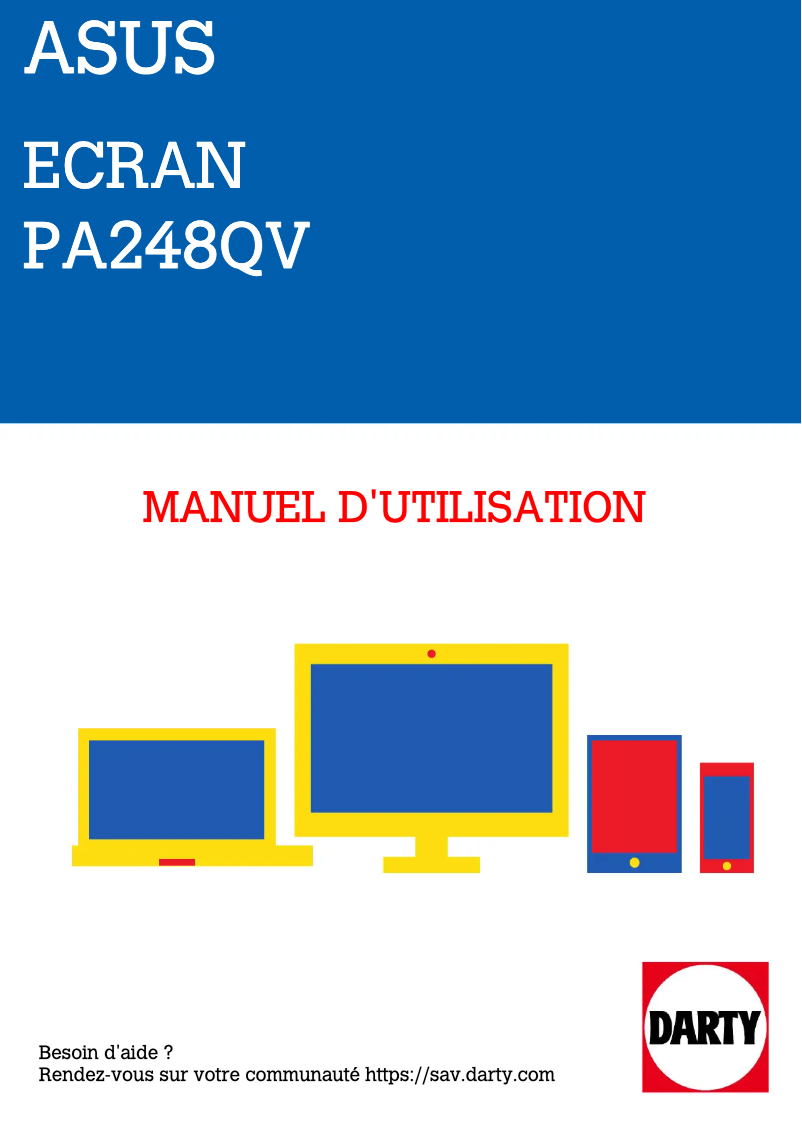 Image de la première page du manuel de l'appareil ProArt Display PA248QV