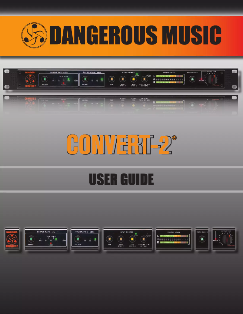 Page n°1 - Manuel utilisateur Dangerous Music CONVERT-2