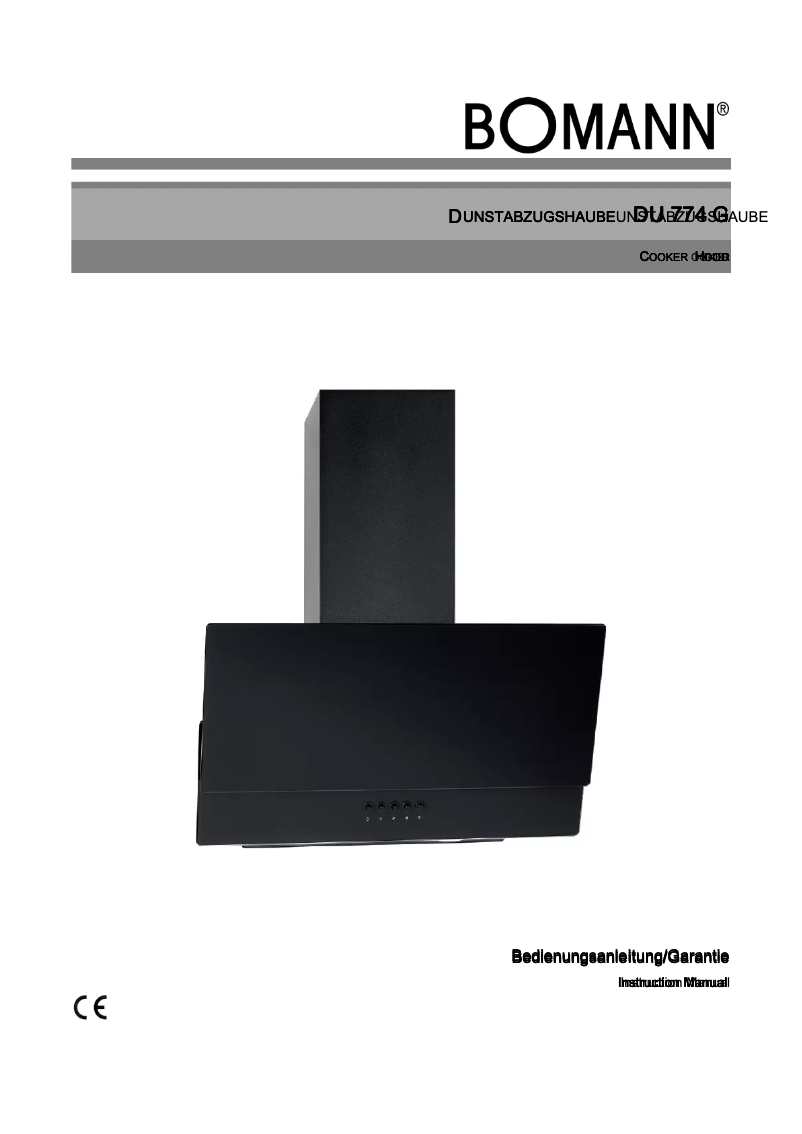 Page 1 de la notice Manuel utilisateur Bomann DU 774 G