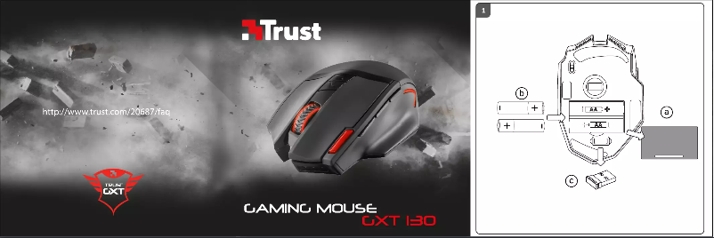 Page 1 de la notice Manuel utilisateur Trust Pitt GXT 4130