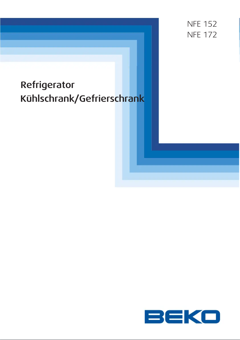 Page 1 de la notice Manuel utilisateur Beko NFE 152