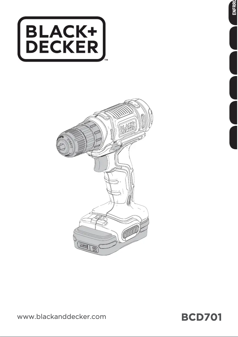Page n°1 - Manuel utilisateur Black & Decker BCD701