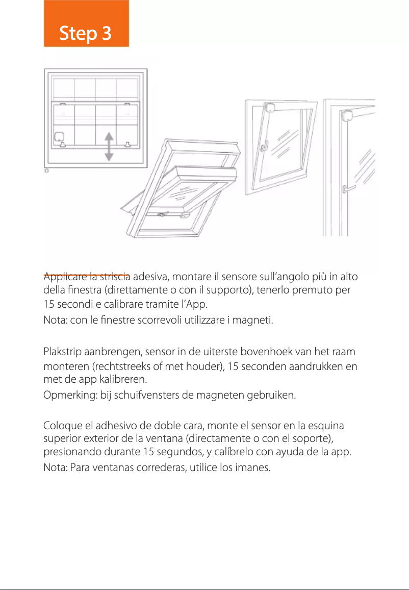 Image de la première page du manuel de l'appareil Window Sensor ONE X