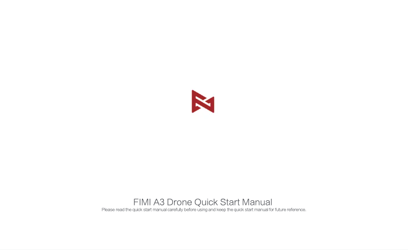 Page 1 de la notice Guide de démarrage rapide Fimi A3